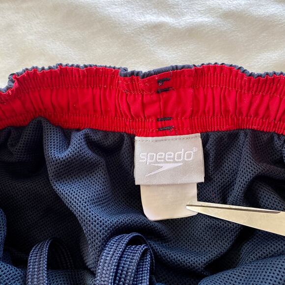 Speedo Men’s Swim Shorts Trunks Elastic Waist Dark Blue Size Medium - Picture 5 of 11